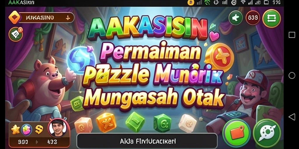 Screenshot gameplay AAKASINO menampilkan puzzle yang menantang.