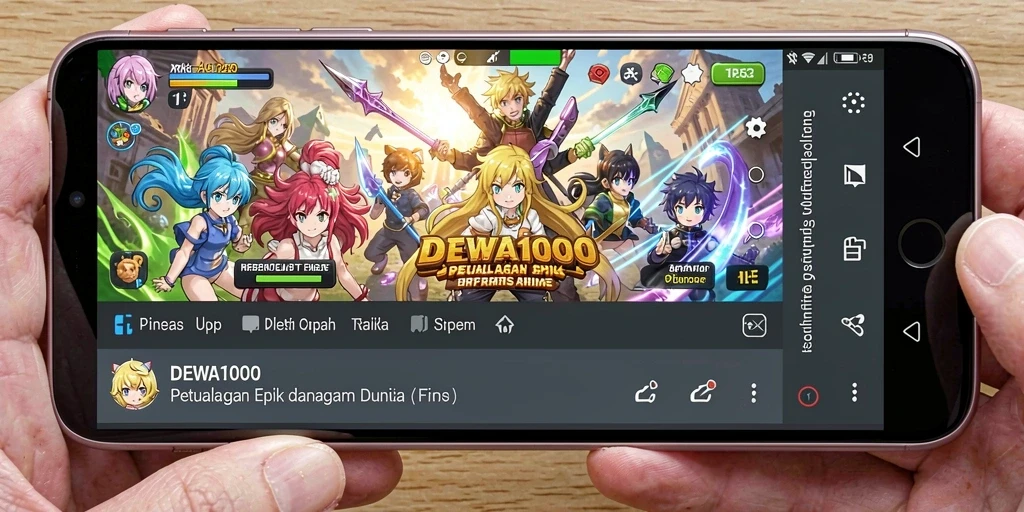 Gameplay seru DEWA1000 dengan karakter anime ikonik.