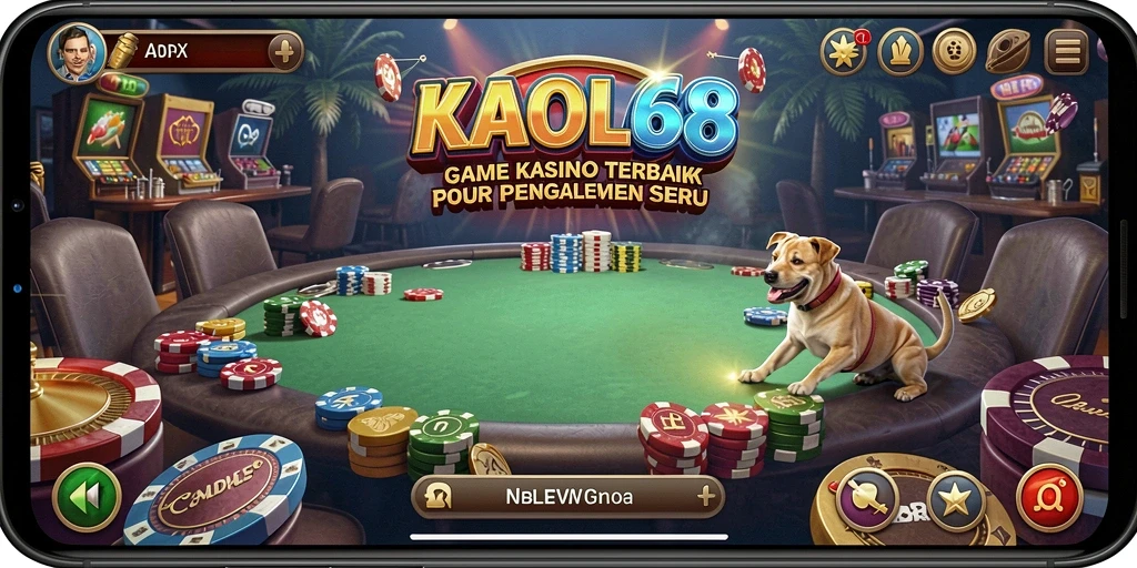 Tampilan menarik gameplay kasino KAOL68 dengan beragam pilihan permainan.