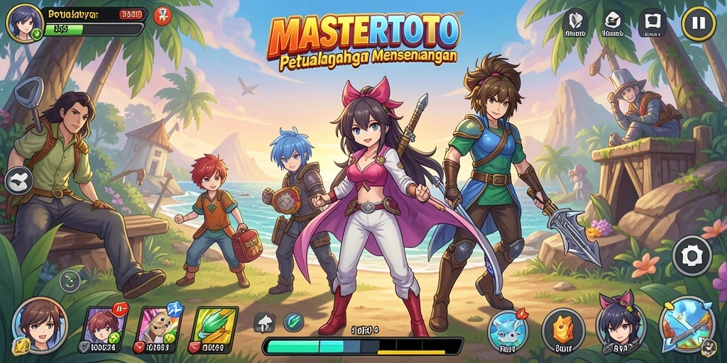 Tangkapan layar gameplay MASTERTOTO yang menawan dengan karakter Anime.