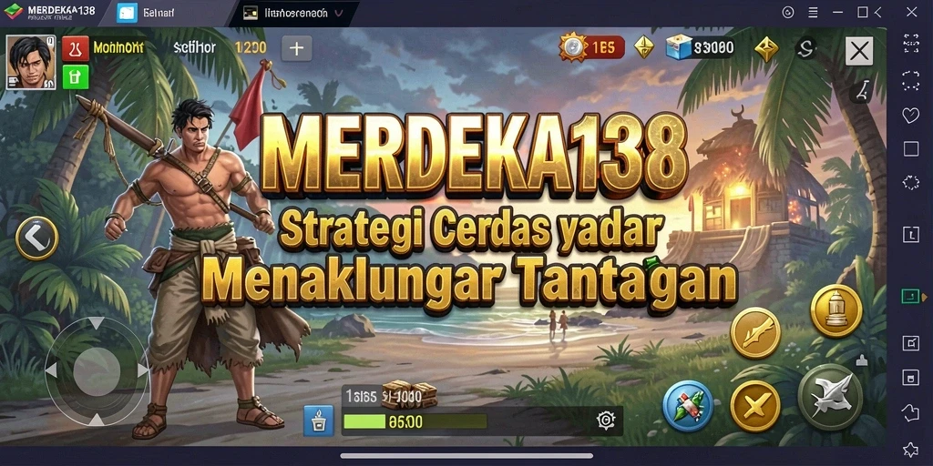 Screenshot utama MERDEKA138 dengan tampilan strategis yang intens.