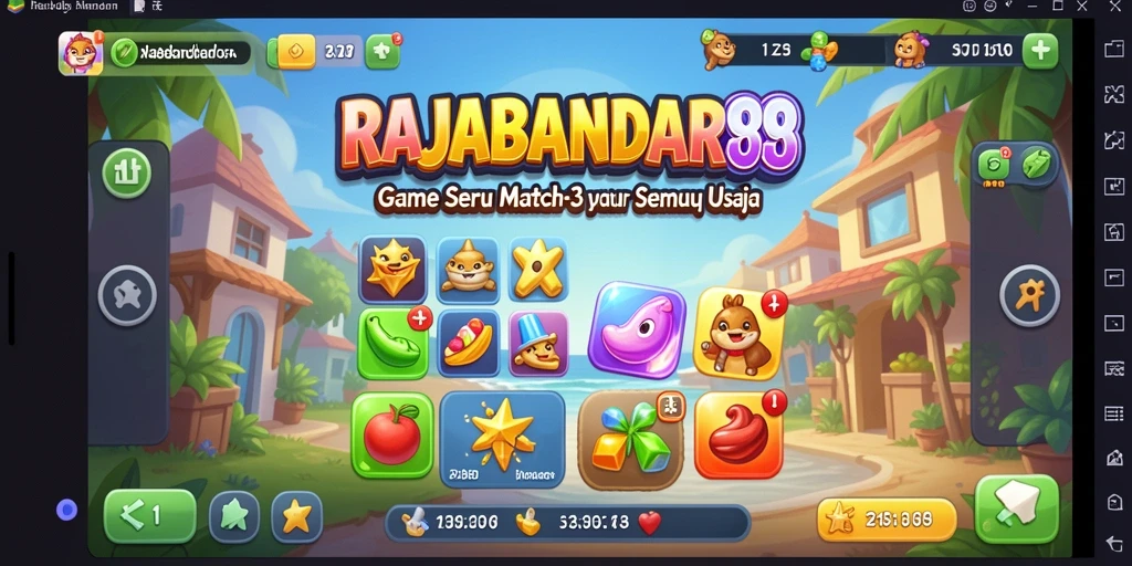 Tampilan gameplay seru dari RAJABANDAR88 dengan level menantang.