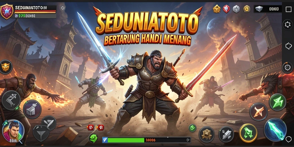Gameplay SEDUNIATOTO dengan pertarungan yang seru dan grafis menawan.